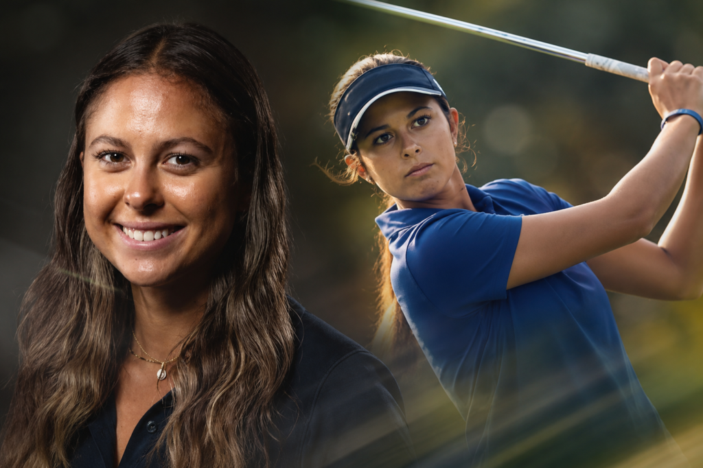 Yana Wilson: How the 19-Year-Old Phenom Earned Her First LPGA Tour Card Yana Wilson in a composite portrait featuring a professional headshot alongside an action shot of her golf swing during competition.